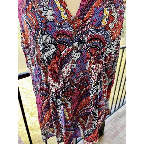 Maeve by Anthropologie Women’s Size Medium Whimsical Pintuck Button Sleeveless - Picture 2 of 14